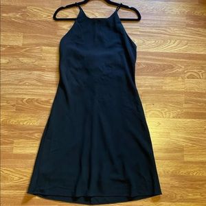 Vintage 90s Black Halter Dress